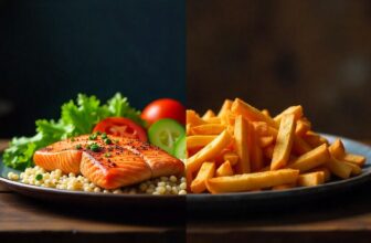 Balanced diet meal plan for weight loss guide featuring vibrant healthy foods.